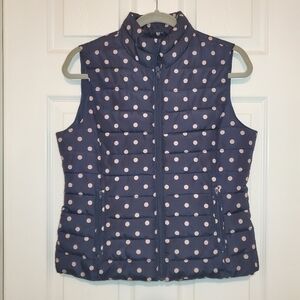 Colebrook Puffer Vest Polka Dots Sz S